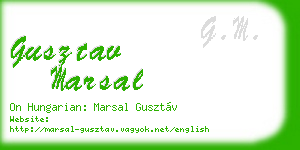 gusztav marsal business card